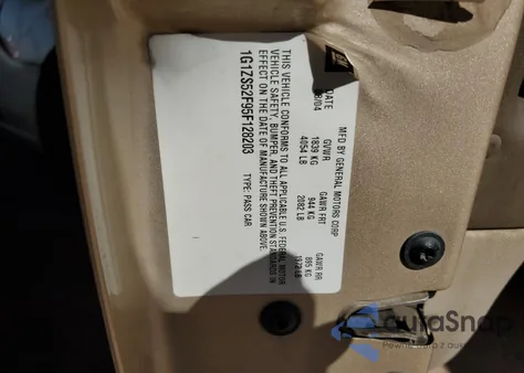 2005 Chevrolet Malibu из США, поврежденный, VIN 1G1ZS52F95F128203